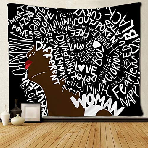 Details about  / African American Women Wall Hanging Ethnic Tapestry Wall Art Inspirational Quote